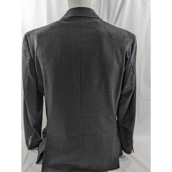 Jos. A. Bank Blazer Sport Suit Jacket Wool Cashmere 42R SLIM Gray Micro Check - Picture 5 of 14